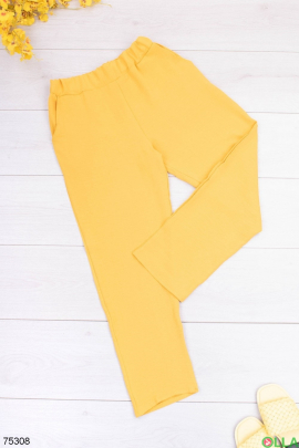 Жіночі жовті брюки 