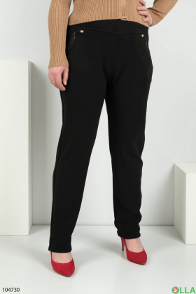 Women's black fleece trousers