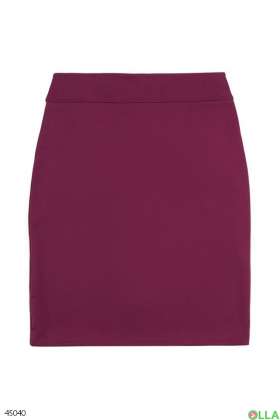 Women's burgundy skirt