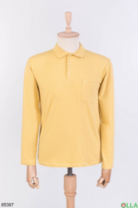 Men's Yellow Long Sleeve Polo