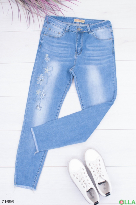 Женские светло-синие джинсы