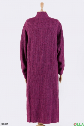 Женское фиолетовое трикотажное  платье