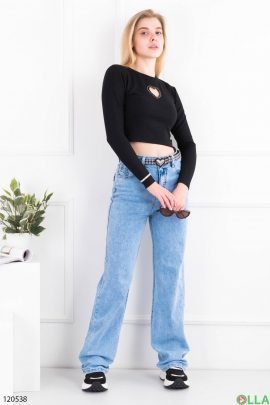 Women's light blue palazzo jeans