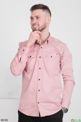 Мужская розовая рубашка