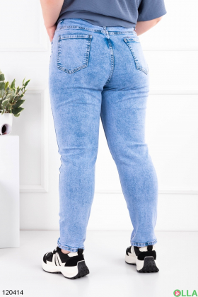 Жіночі блакитні джинси батал