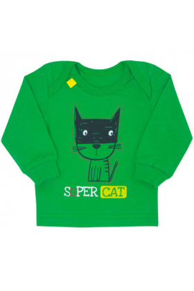 Детская кофта с длинными рукавами для мальчика FT-19-11 Супергерой зеленый на рост62 (11634) Зелёный