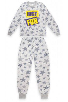 Детская пижама для мальчика Gabbi PGM-22-2-10 "Fun" на рост128 (13336) Светло-серый