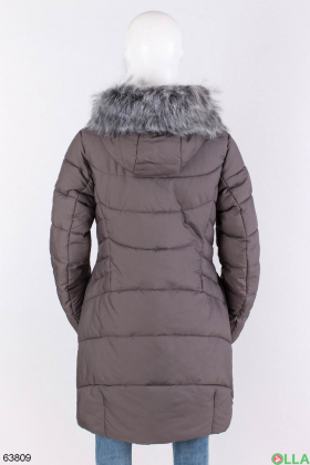 Жіноча коричнева зимова куртка