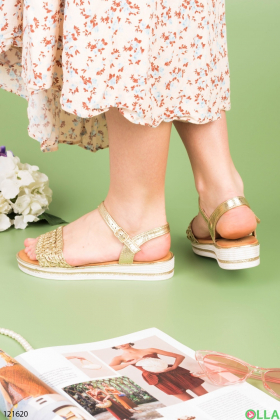 Women's golden sandals