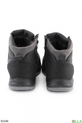 Чоловічі зимові темно-сірі черевики