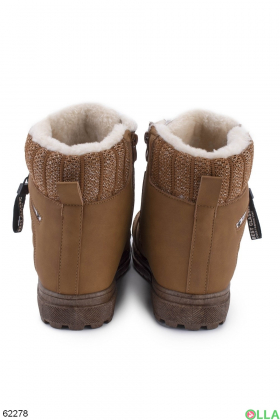 Жіночі коричневі зимові черевики