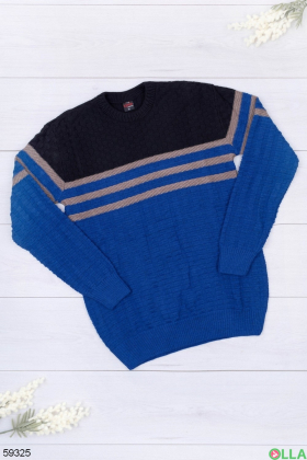 Мужской сине-черный свитер