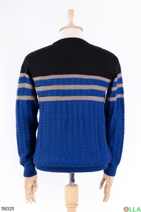 Чоловічий синьо-чорний светр