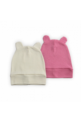 Комплект детских шапок для новорождённых GSK- 24-2 (2 шт в уп.) р. (13949) Разные цвета