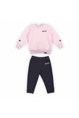 Костюм детский (кофточка и брюки) для девочки KS-24-13 /серый на рост (13907) Розовый 