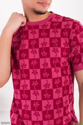 Men's raspberry T-shirt