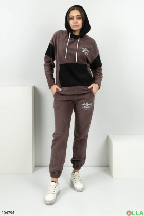 Women's two-tone tracksuit with a hood