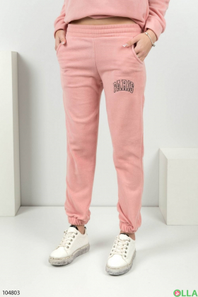 Women's pink tracksuit with lettering