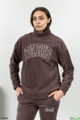 Women's brown tracksuit with lettering