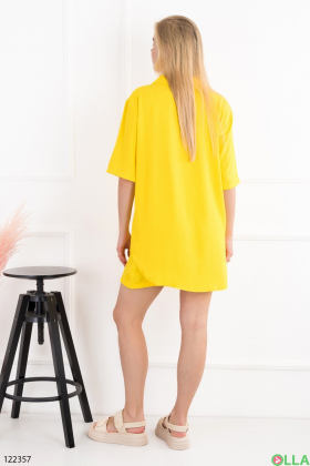 Women's yellow suit of shirt and shorts