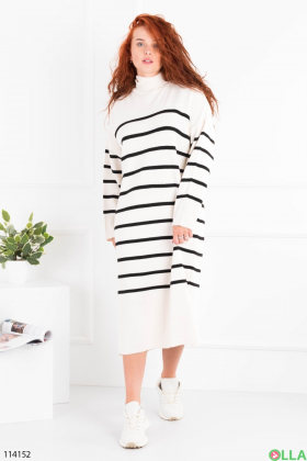 Women's milky striped dress