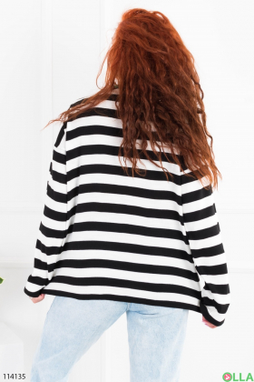 Women's black and white striped sweater