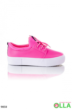 Women's pink platform sneakers