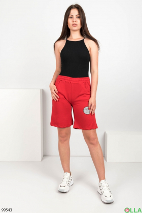 Women's red shorts
