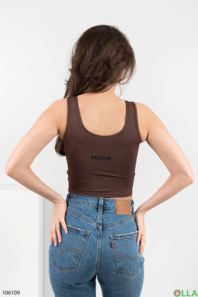 Women's brown bra-top