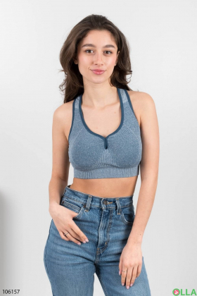 Women's blue bra-top