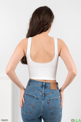 Women's white bra-top