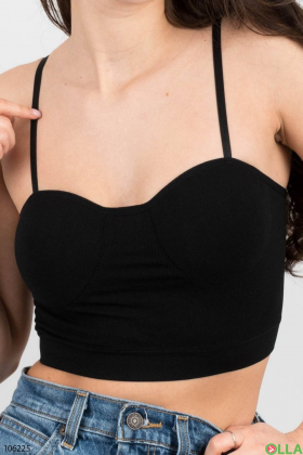 Women's black bra-top