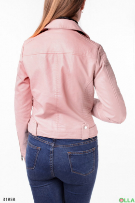 Демисезонная куртка розового цвета