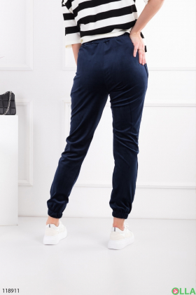Жіночі темно-сині спортивні брюки-джогери