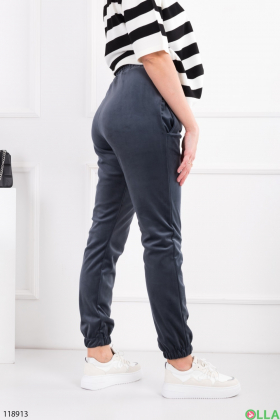 Жіночі темно-сірі спортивні брюки-джогери