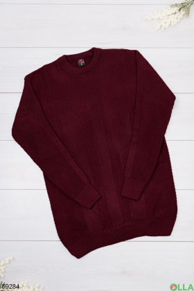 Мужской бордовый свитер