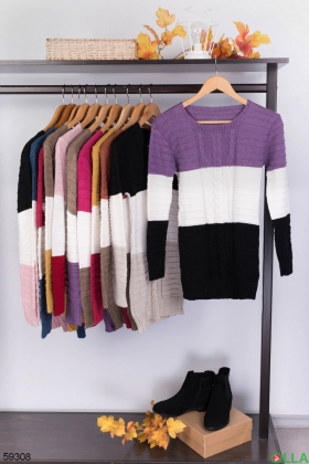 Женский разноцветный свитер