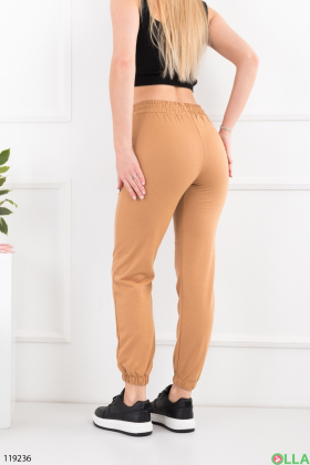 Женские коричневые спортивные брюки-джоггеры