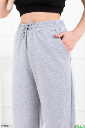 Жіночі сірі спортивні брюки-палаццо