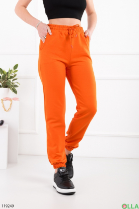 Жіночі помаранчеві спортивні брюки-джогери