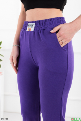 Жіночі фіолетові спортивні брюки-джогери