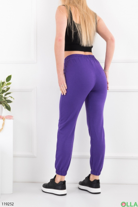 Жіночі фіолетові спортивні брюки-джогери