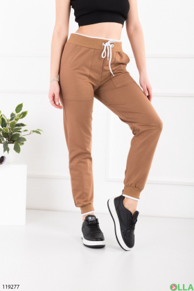 Women's brown jogger pants