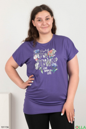 Женская фиолетовая футболка