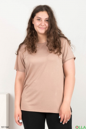 Жіноча світло-бежева футболка