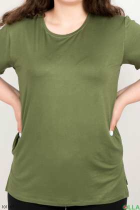 Жіноча зелена футболка