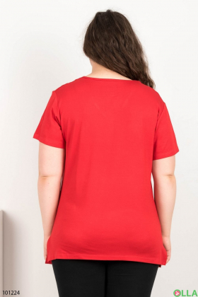 Жіноча червона футболка