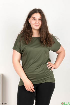 Жіноча футболка кольору хакі