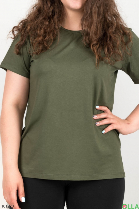 Жіноча футболка кольору хакі