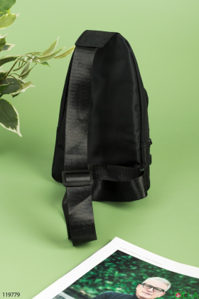 Мужская черная сумка из текстиля